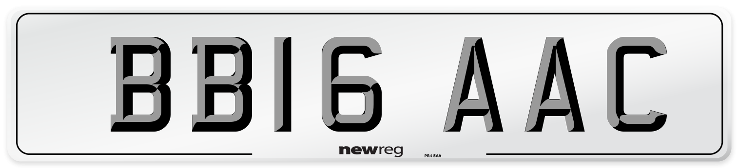 BB16 AAC Number Plate from New Reg
